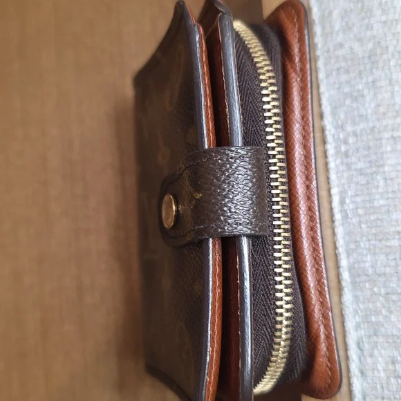 Louis Vuitton Monogram Compact Zip Wallet Cardholder in Brown and Gold - Picture 6 of 15